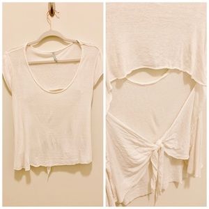 FREE PEOPLE Comfy Tee With Adorable Open Back